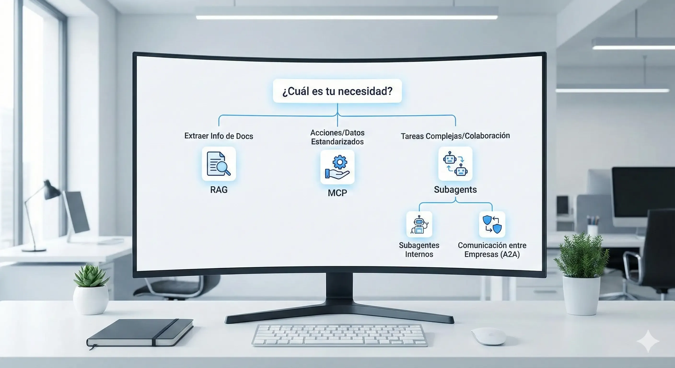 W. Edit App WEDIT Blog - ¿MCP, RAG o Subagentes? Cómo elegir la arquitectura de IA ...